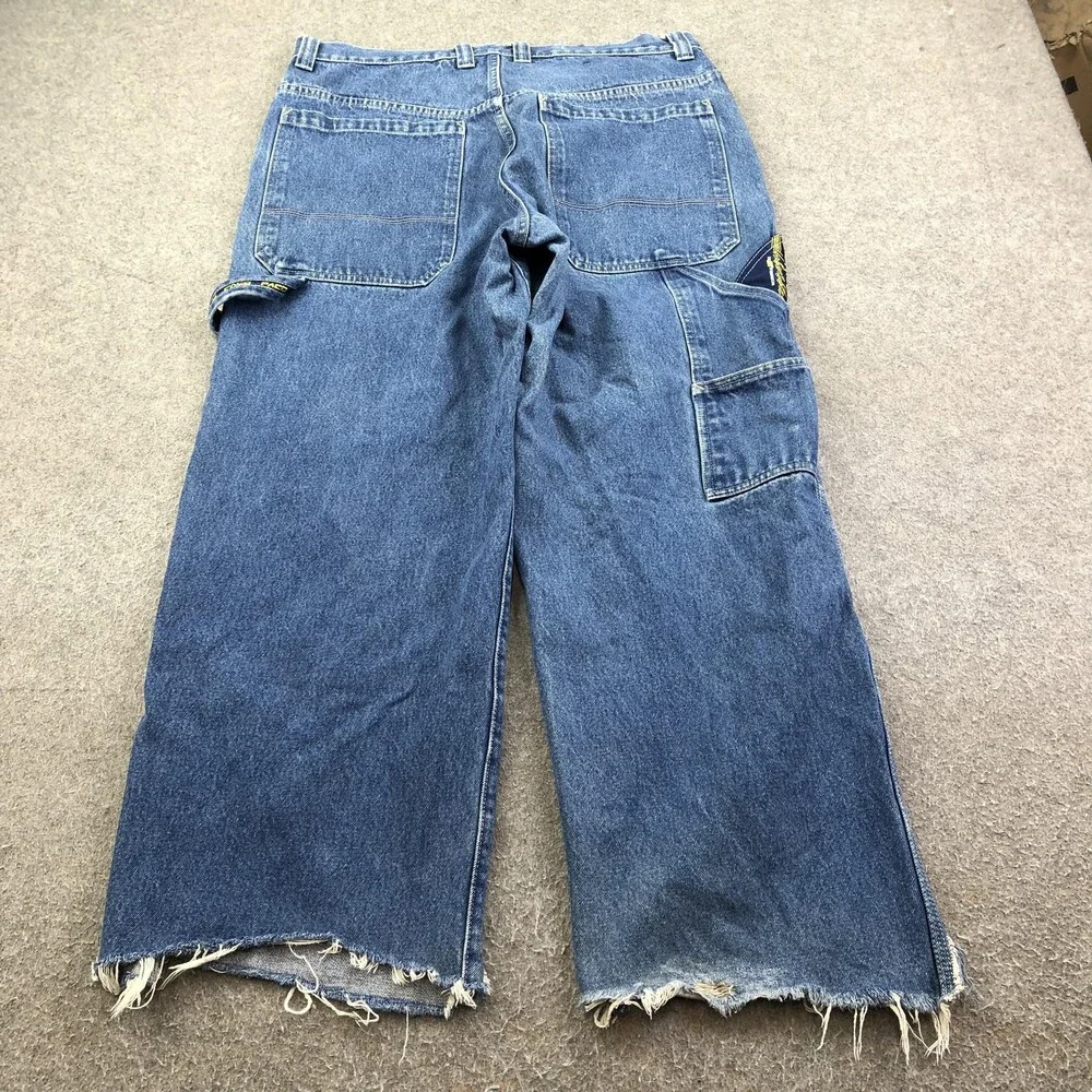 PACO Jeans Mens 36x28 Blue Wash Relaxed Wide Leg Carpenter Denim Vintage Y2K